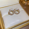 Wholesale Women's Metal Letter Earrings With 925 Silver Needles And Electroplating Simple Style