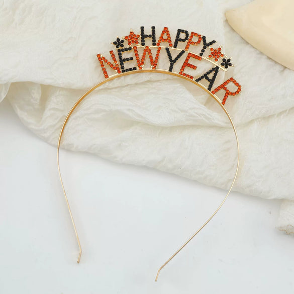 Wholesale Women's Metal Letter Headband Electroplated Hair Accessories