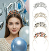 Wholesale Women's Metal Letter Headband Electroplated Hair Accessories