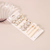Wholesale Women's Metal Pearl Geometric Electroplated Side Clip Hairpin Set