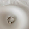 Wholesale Women's Metal Pearl Open Ring With Geometric Pattern And Electroplating Treatment