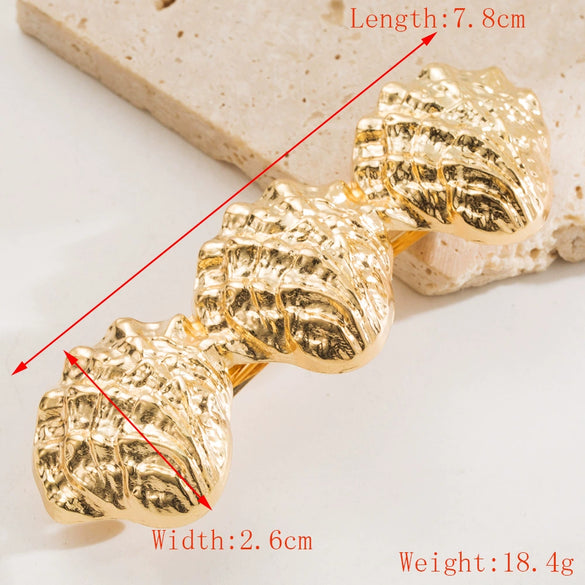 Wholesale Women's Metal Shell Spring Clip Geometric Fashion Style Hair Clip