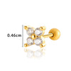 Wholesale Women's Metal Titanium Steel Flower Shape Electroplated Earring