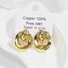 Wholesale Women's Metallic Geometric Copper Electroplated Ring Earrings Tassel Ear Jewelry Ins Style