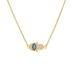 Wholesale Women's Micro Inlaid Zircon Devil's Eye Diamond Drop Pendant Sterling Silver 925 Silver Necklace With Cross Chain
