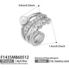 Wholesale Women's Microinlaid Zircon Geometric Stainless Steel Electroplated Multilayer Ear Cuff Earrings