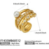 Wholesale Women's Microinlaid Zircon Geometric Stainless Steel Electroplated Multilayer Ear Cuff Earrings