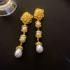 Wholesale Women's Midancient Vintage Jewelry Medieval Style Alloy 925 Silver Geometric Drop Shape Earrings Set With Diamonds