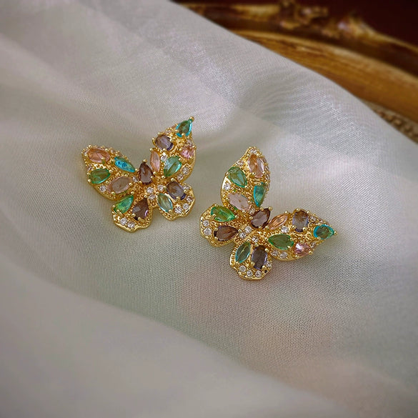 Wholesale Women's Midancient Vintage Jewelry Medieval Style Alloy 925 Silver Geometric Drop Shape Earrings Set With Diamonds