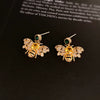 Wholesale Women's Middle Ancient Vintage Alloy Needle Earrings With Diamond Design And Geometric Drop Shape