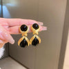 Wholesale Women's Middle Ancient Vintage Alloy Needle Earrings With Diamond Design And Geometric Drop Shape