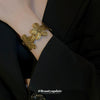Wholesale Women's Middle Ancient Vintage Flower Open Copper Bracelet With Electroplating