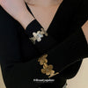 Wholesale Women's Middle Ancient Vintage Flower Open Copper Bracelet With Electroplating
