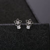 Wholesale Women's Mini Cartoon Animal Zodiac 925 Sterling Silver Earrings With Electroplating