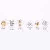 Wholesale Women's Mini Cartoon Animal Zodiac 925 Sterling Silver Earrings With Electroplating