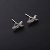 Wholesale Women's Mini Cartoon Animal Zodiac 925 Sterling Silver Earrings With Electroplating