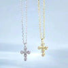 Wholesale Women's Mini Cross Necklace 925 Sterling Silver Geometric Style With Diamond