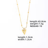 Wholesale Women's Mini Heart Shaped Pendant Clavicle Necklace Copper Titanium Steel Electroplated Niche Design
