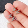 Wholesale Women's Mini Lightning Zircon Earrings Copper Animal Zodiac Style