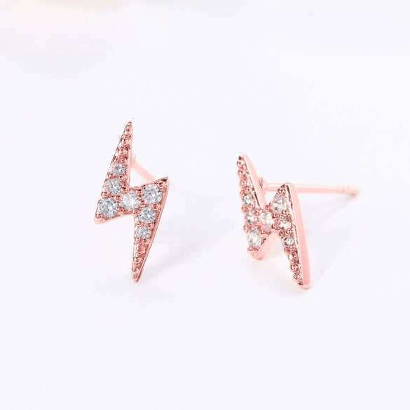 Wholesale Women's Mini Lightning Zircon Earrings Copper Animal Zodiac Style