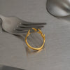 Wholesale Women's Minimalist Animal Style Stainless Steel Wings Ring With Pvd Furnace Vacuum Real Gold Plating