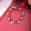 Wholesale Women's Minimalist Christmas Polymer Clay Bracelet With Snowflake And Christmas Tree Pendant