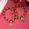 Wholesale Women's Minimalist Christmas Polymer Clay Bracelet With Snowflake And Christmas Tree Pendant