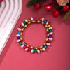 Wholesale Women's Minimalist Christmas Polymer Clay Bracelet With Snowflake And Christmas Tree Pendant