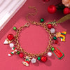 Wholesale Women's Minimalist Christmas Polymer Clay Bracelet With Snowflake And Christmas Tree Pendant