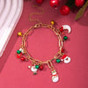 Wholesale Women's Minimalist Christmas Polymer Clay Bracelet With Snowflake And Christmas Tree Pendant