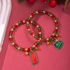Wholesale Women's Minimalist Christmas Polymer Clay Bracelet With Snowflake And Christmas Tree Pendant
