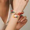 Wholesale Women's Minimalist Christmas Polymer Clay Bracelet With Snowflake And Christmas Tree Pendant
