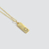 Wholesale Women's Minimalist Copper Pendant Choker Necklace With Square Shape And Mixed Gemstone Inlay Of Letters Numbers Text In O Chain Style