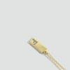 Wholesale Women's Minimalist Copper Pendant Choker Necklace With Square Shape And Mixed Gemstone Inlay Of Letters Numbers Text In O Chain Style