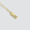 Wholesale Women's Minimalist Copper Pendant Choker Necklace With Square Shape And Mixed Gemstone Inlay Of Letters Numbers Text In O Chain Style