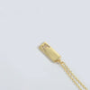 Wholesale Women's Minimalist Copper Pendant Choker Necklace With Square Shape And Mixed Gemstone Inlay Of Letters Numbers Text In O Chain Style