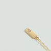 Wholesale Women's Minimalist Copper Pendant Choker Necklace With Square Shape And Mixed Gemstone Inlay Of Letters Numbers Text In O Chain Style
