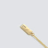 Wholesale Women's Minimalist Copper Pendant Choker Necklace With Square Shape And Mixed Gemstone Inlay Of Letters Numbers Text In O Chain Style