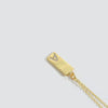 Wholesale Women's Minimalist Copper Pendant Choker Necklace With Square Shape And Mixed Gemstone Inlay Of Letters Numbers Text In O Chain Style