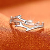 Wholesale Women's Minimalist Copper Ring With Geometric And Leaf Pattern Electroplated