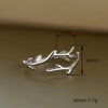 Wholesale Women's Minimalist Copper Ring With Geometric And Leaf Pattern Electroplated