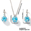 Wholesale Women's Minimalist Copper Silver Necklace Earrings Set With Round Pattern And Electroplating Treatment Sixsided Stone Pendant O Chain