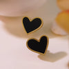 Wholesale Women's Minimalist Design Stainless Steel Inlaid Heart Shape Pendant Clavicle Necklace With Electroplating Treatment