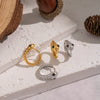 Wholesale Women's Minimalist Diamondencrusted Zodiac Snakeshaped Stainless Steel Earrings With Vacuum Real Gold Plating