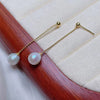 Wholesale Women's Minimalist Drop Shape 925 Sterling Silver Pearl Earrings