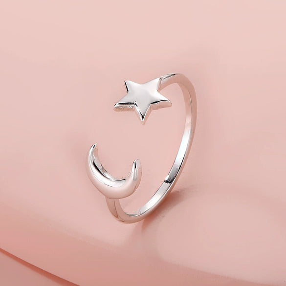 Wholesale Women's Minimalist Electroplated Copper Star Shape Ring Accessories