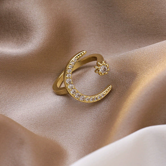 Wholesale Women's Minimalist Electroplated Copper Star Shape Ring Accessories