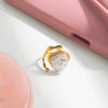 Wholesale Women's Minimalist Electroplated Heart Shape Stainless Steel Ring Jewelry
