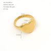 Wholesale Women's Minimalist Electroplated Stainless Steel Heartshaped Jewelry Ring