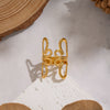 Wholesale Women's Minimalist Flowershaped Stainless Steel Ring With Pvd Furnace Vacuum Real Gold Plating